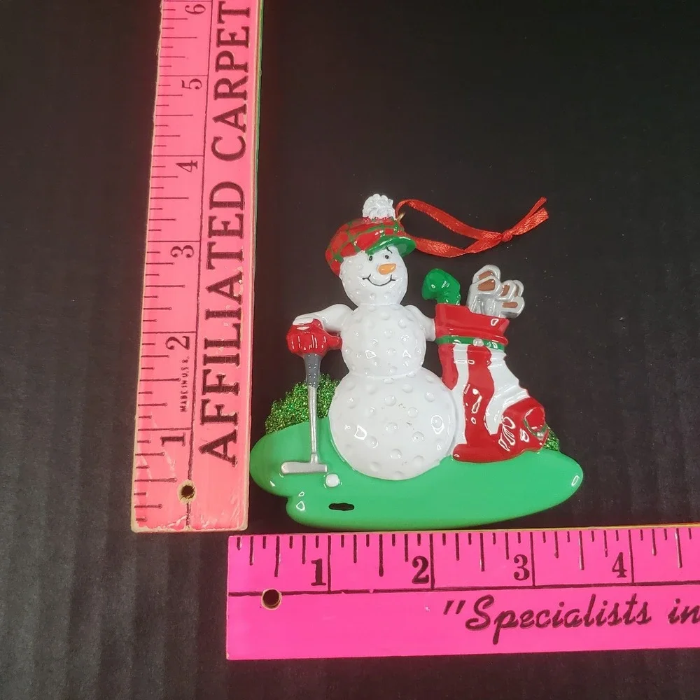 Golf Ball Golfing Snowman BLANK Personalizable Christmas Ornament To Personalize
